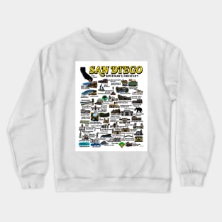 San Diego Map Crewneck Sweatshirt
